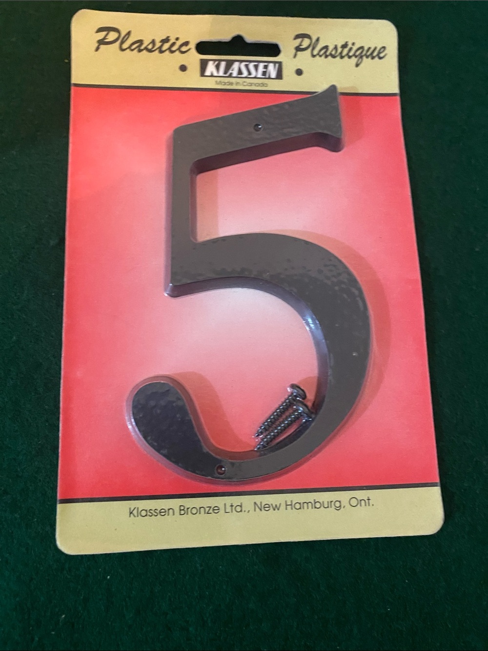 Klassen Plastic Number 5-  5” Black